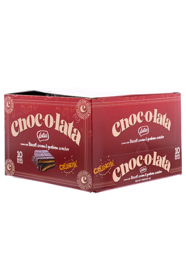 CHOCOLATA Lotus Loaded Biscoff Cream & Graham Cracker Crunch Bar 10 Pack
