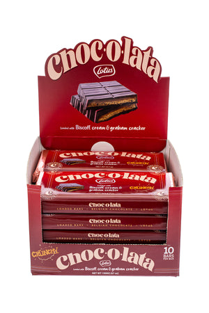 CHOCOLATA Lotus Loaded Biscoff Cream & Graham Cracker Crunch Bar 10 Pack