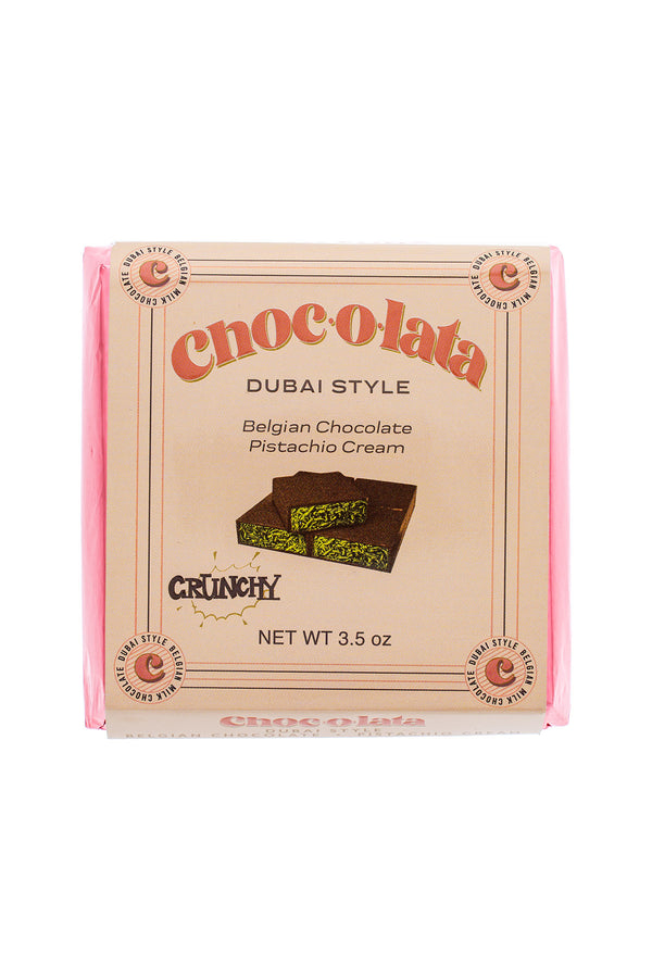 CHOCOLATA Dubai Style Crunchy Belgium Chocolate 3.5oz Bar
