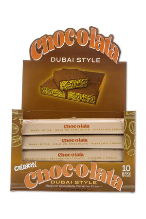 CHOCOLATA Dubai Style Crunchy Chocolate 7oz Bar 10 Pack