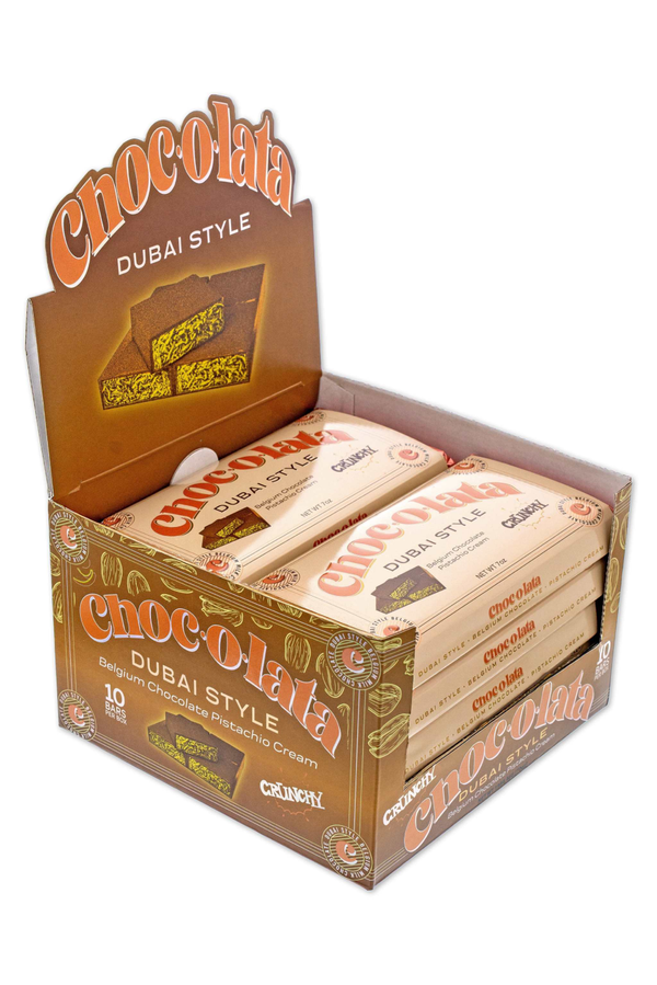 Display Box of Chocolata Dubai Style Belgium chocolate 10 bar box