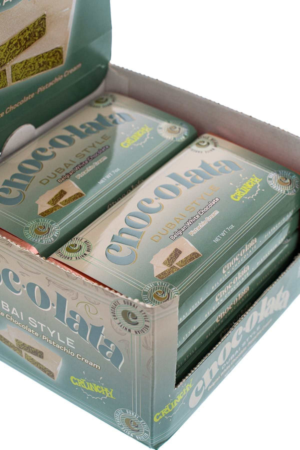CHOCOLATA Dubai Style Crunchy White Chocolate Bar 10 Pack