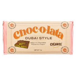 CHOCOLATA Dubai Style Crunchy Belgium Chocolate 7oz Bar